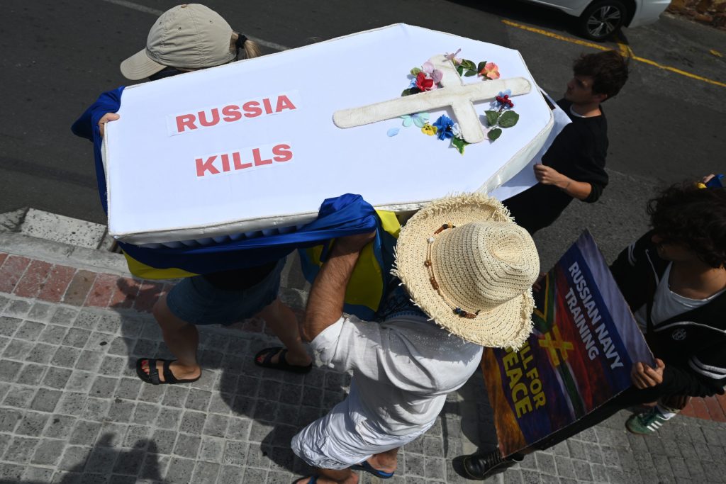 Demonstration against Russian Navy Training in South Africa
